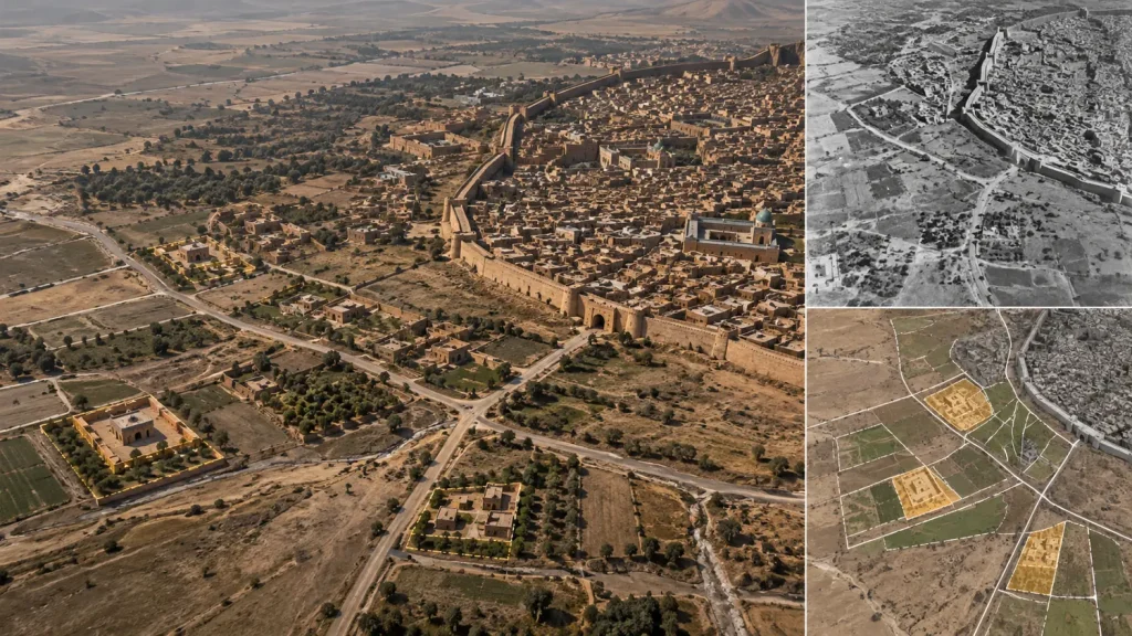 تصویرسازی آموزشی تحلیل تغییرات زمین از عکس هوایی دهه ۱۳۸۰ تا وضع موجود